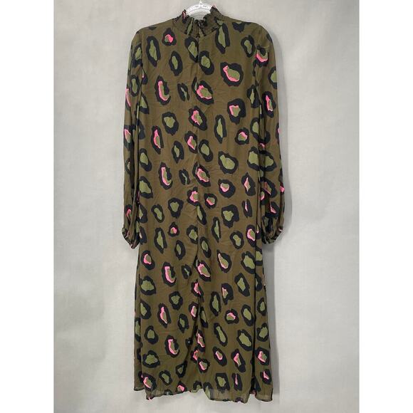 B24 Essentiel Antwerp Leopard Dress Womens 8 Model Off Duty Hailey Bieber Style - Picture 3 of 8